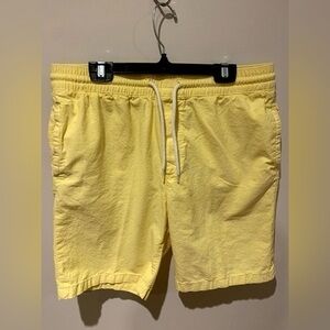 H&M L.O.G.G. Yellow Drawstring Elastic-Waist Shorts - Size M